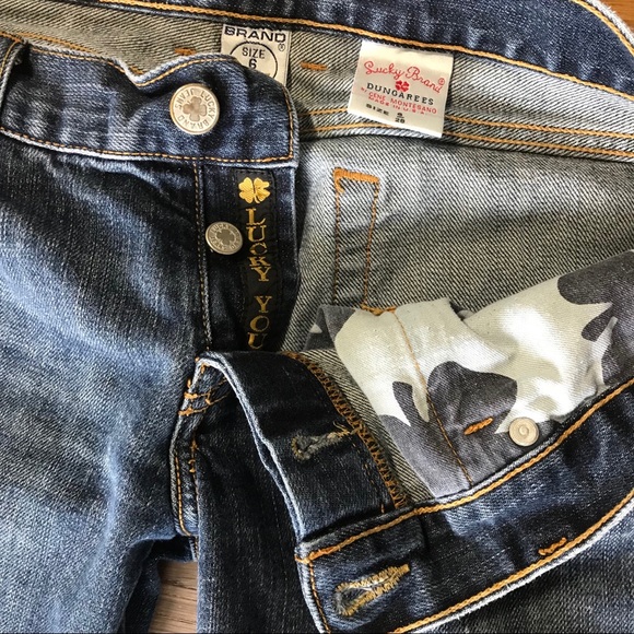 Lucky Brand Dungarees Jeans Women’s 6 28 Buttonfly - Picture 3 of 6